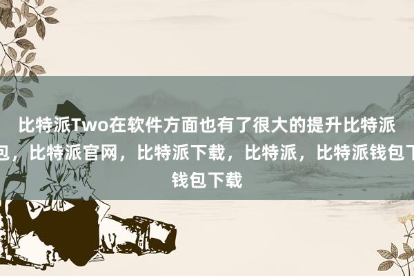 比特派Two在软件方面也有了很大的提升比特派钱包，比特派官网，比特派下载，比特派，比特派钱包下载