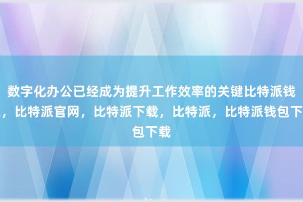 数字化办公已经成为提升工作效率的关键比特派钱包，比特派官网，比特派下载，比特派，比特派钱包下载