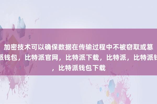 加密技术可以确保数据在传输过程中不被窃取或篡改比特派钱包，比特派官网，比特派下载，比特派，比特派钱包下载