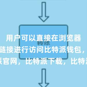 用户可以直接在浏览器中输入该链接进行访问比特派钱包，比特派官网，比特派下载，比特派，比特派钱包下载