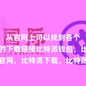 从官网上可以找到各个操作系统的下载链接比特派钱包，比特派官网，比特派下载，比特派，比特派钱包下载